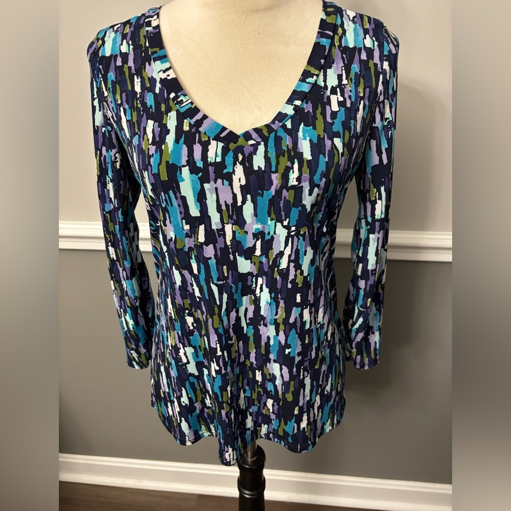 Lily Multicolor Abstract Print Women's Top